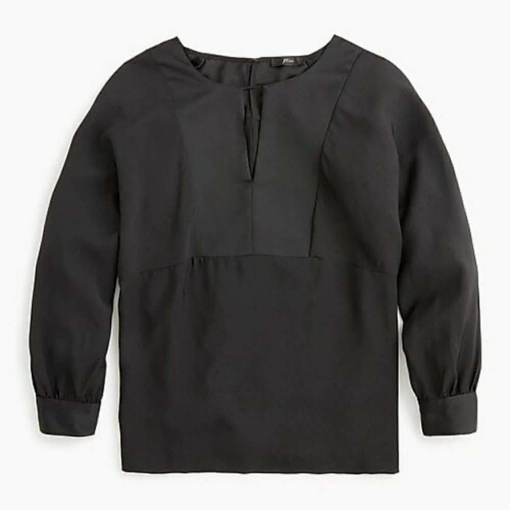 J. Crew Keyhole V-neck Top